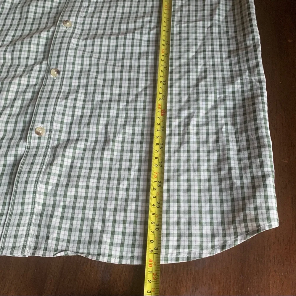 THE NORTH FACE Green Plaid Button Down Short Sleeve Shirt Size XL